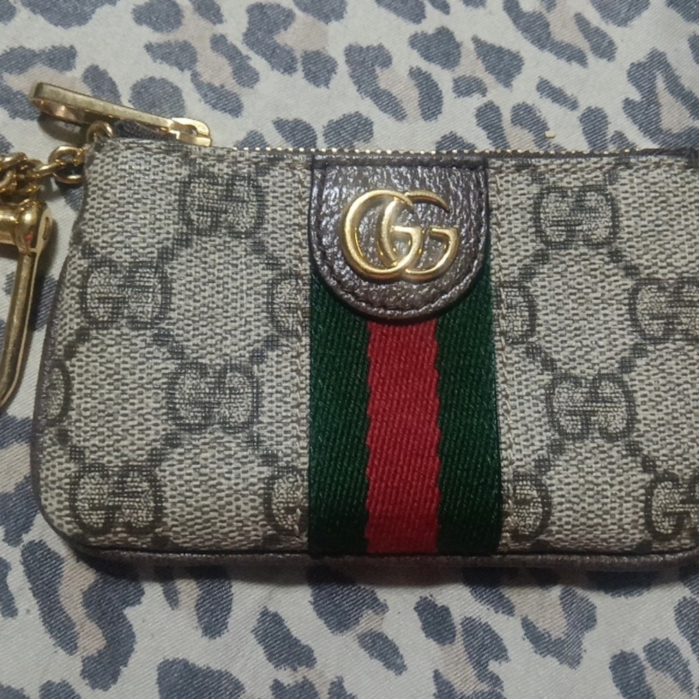 Gucci Beige Monogram Key Pouch